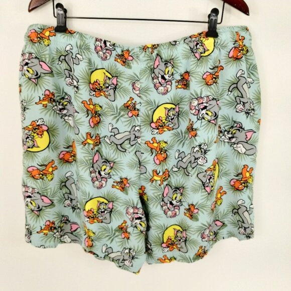 Tom &Jerry Mens Shorts Size XL Allover Print Rayon Summer Vacation Resort - Picture 9 of 9